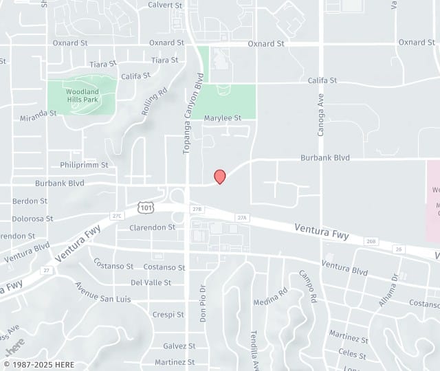 Location Map: 21860 Burbank Boulevard Woodland Hills, CA 91367